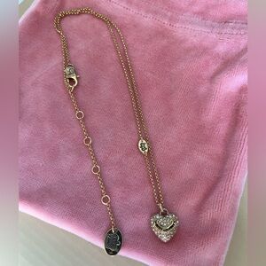 Juicy Couture Studded Heart Gold Necklace